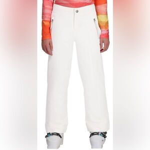Obermeyer Brooke Snow Pants Girls/Teen; Size Small (8) White. NWT.